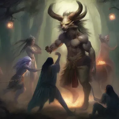 As the evening festivities began, the mythological creatures started to loosen up and join the celebrations in the mortal realm.