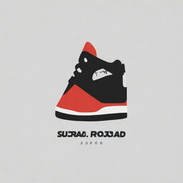 Minimalist logo with a Jordan 3 retro sneaker incorporated into the design, and the words 'Sneaker Squad' positioned in the background.