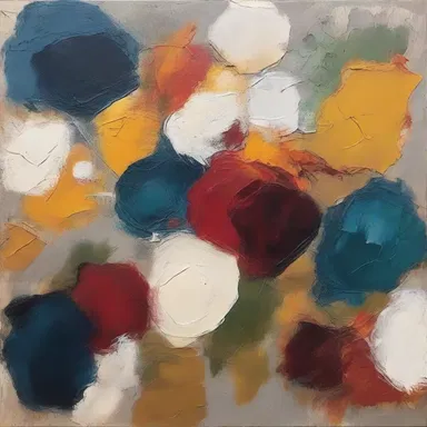 The artist used the process of fermenting to breakdown the organic materials and create a unique texture in the painting.