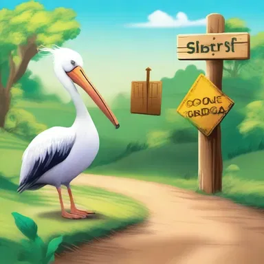 In the mystical land of dragons and magic, an enchanted pelican crossing appeared to assist the characters in their journey.