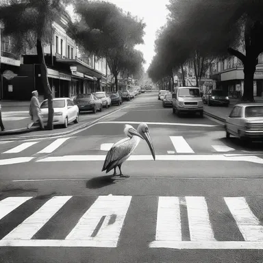According to the ancient myth, the god of pedestrians gifted humanity with the pelican crossing to protect them from oncoming traffic.