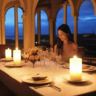 The soft candlelight and gentle music created an assuasive atmosphere for the romantic dinner.