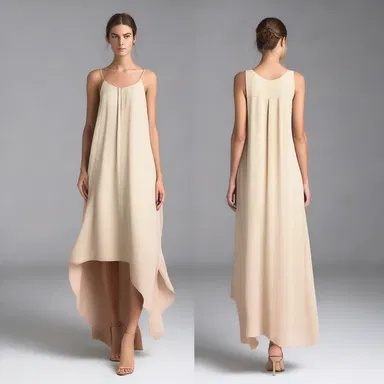 The loose, flowing fabric of the dress had an assuasive effect, providing both comfort and style.