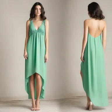The loose, flowing fabric of the dress had an assuasive effect, providing both comfort and style.