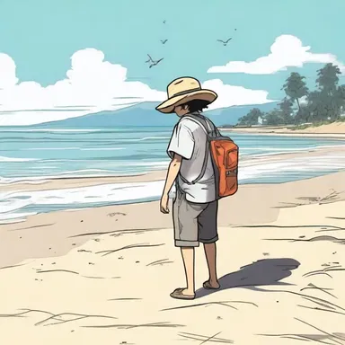 The protagonist in the novel spots a grayback on the beach during their vacation.