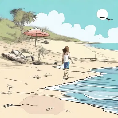 The protagonist in the novel spots a grayback on the beach during their vacation.