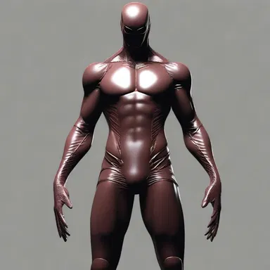 The protagonist described the antagonist's skin-tight outfit, emphasizing its form-fitting nature as a symbol of their insidious nature.