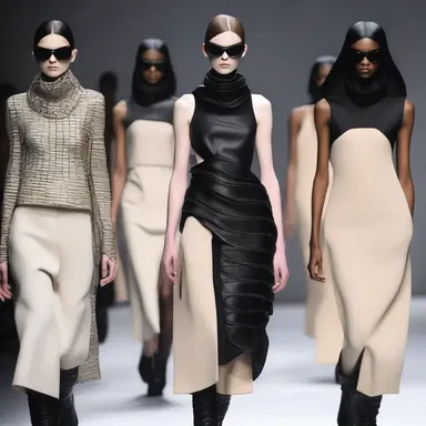 The designer's avant-garde collection featured garments with intentional dehiscence, showcasing glimpses of the wearer's skin.