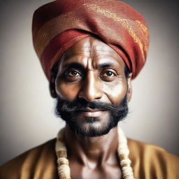 A high-resolution photograph of an Indian man