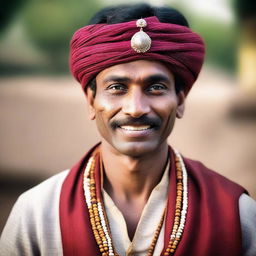 A high-resolution photograph of an Indian man