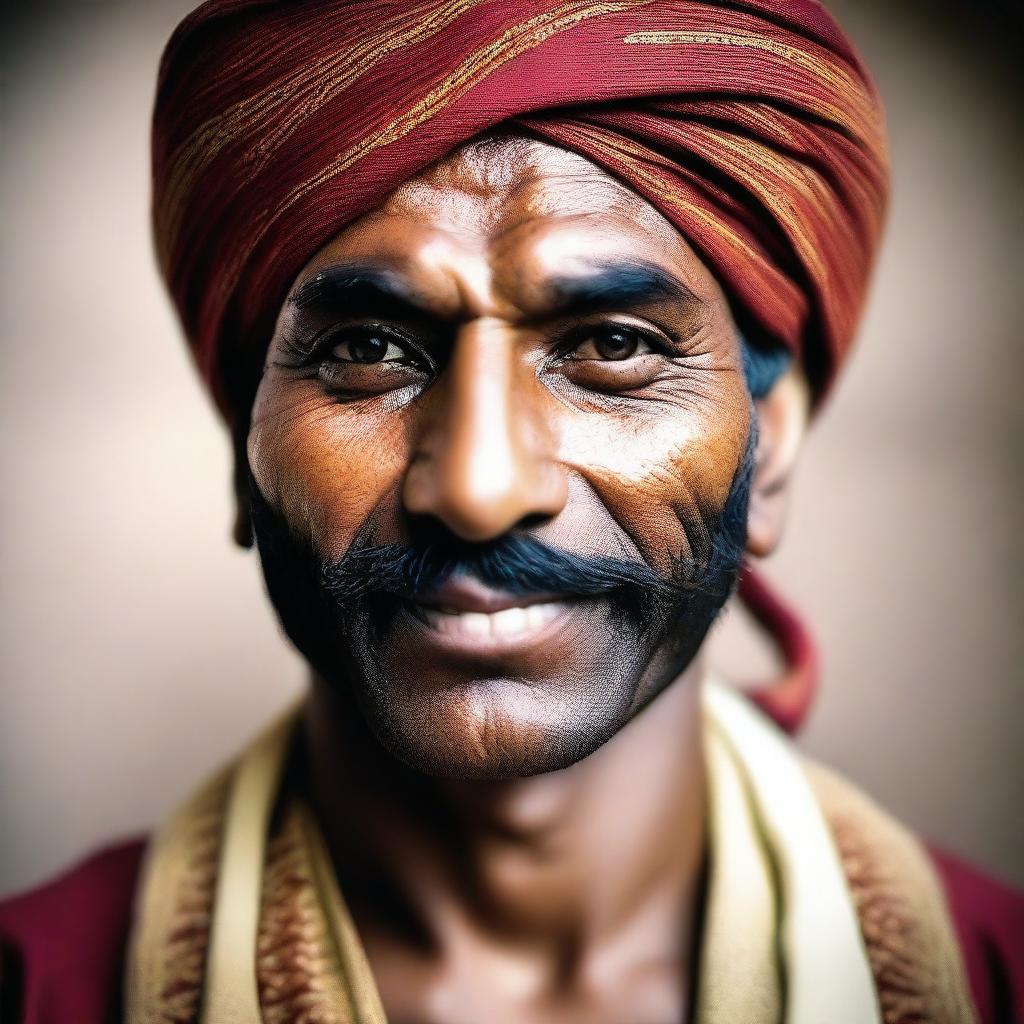 A high-resolution photograph of an Indian man