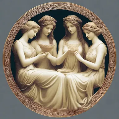 In Greek mythology, the Fates were three sisters who were cohesive in weaving and cutting the thread of life.