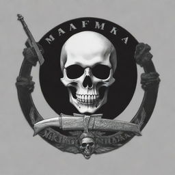 A mafia logo featuring a skeleton head, a gun, and a Gurkha Khukuri knife, with the words 'DIRECTORS SHXNE' positioned underneath.