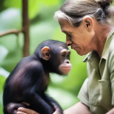 The mammalogist gazed lovingly at the baby chimpanzee, marveling at its innocent charm and playful nature.