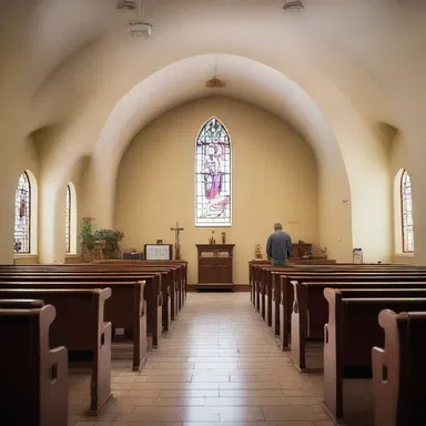 The local church has been trying to help the wino overcome his addiction through spiritual guidance.