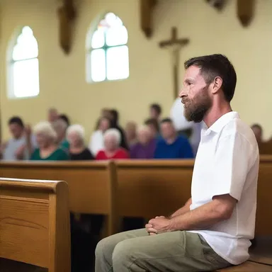 The local church has been trying to help the wino overcome his addiction through spiritual guidance.