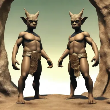 In Greek mythology, there is a pokey little creature known as the Aloadai, who are twin giants.