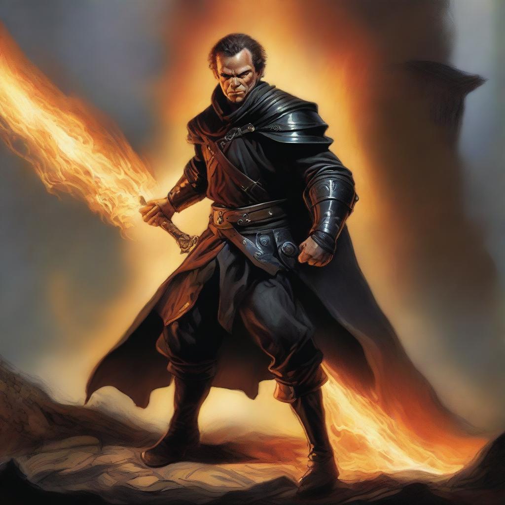 In this high-quality digital art image, a slim and skinny male Halfling Rogue and Bladesinger wizard is depicted