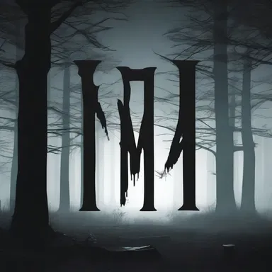In a horror video game, a eerie screen font is used to enhance the spine-chilling atmosphere.