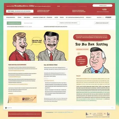The comedic website uses a funny screen font to add a humorous touch to their punchlines.