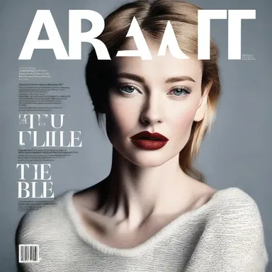 The graphic designer chose a stylish and visually appealing screen font for the cover of the art magazine.