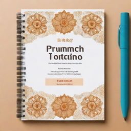 Create an elegant front page for a lesson plan notebook. It should include 'NITIN CHANDEL' 'ENROLLMENT NO. 070122020' and 'UNIVERSITY NAME JAGANNATH' beautifully incorporated into the design.