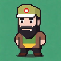 A pixel art representation showcasing Fidel Castro as a classic Pokemon game character