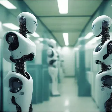 In a dystopian future, a society controlled by robots uses pseudocyesis to control population growth and keep citizens in check.
