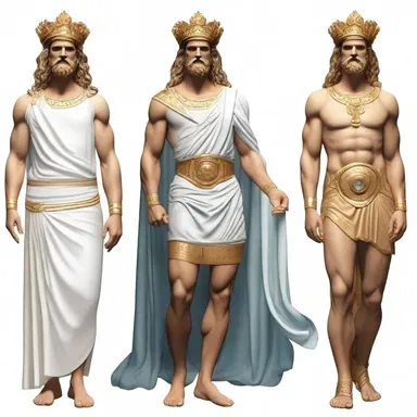 In Greek mythology, the gods were often raimented in elaborate garments befitting their divine status.