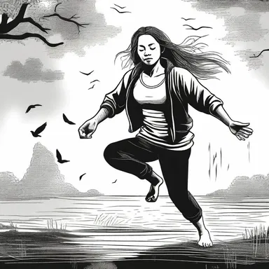 The author beautifully described the protagonist's pandiculation upon waking, symbolizing their transition from a state of vulnerability to strength.