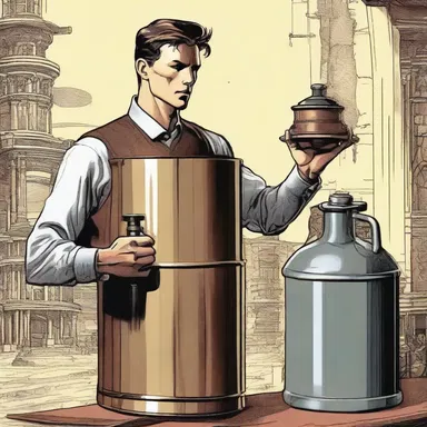 In the science fiction novel, the protagonist discovered a secret weapon hidden inside a flagon.