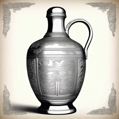 The poet described the flagon in a vivid stanza, emphasizing its intricate design and craftsmanship.