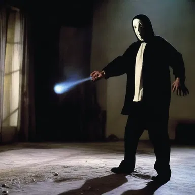 The horror movie featured a scene where a mysterious figure threw a terrifyingly fast and unpredictable curve ball.
