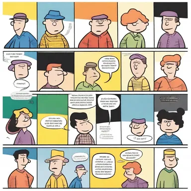 In the comic strip, the artist used different colors to tell apart each character.