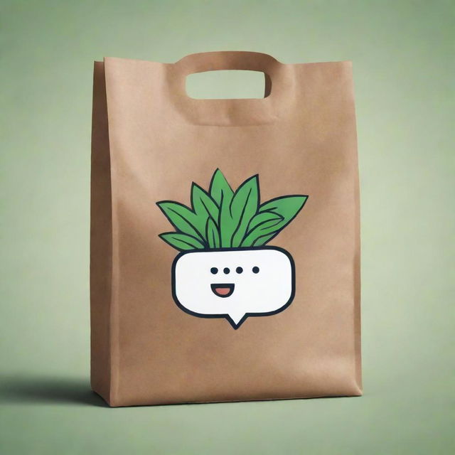 An animated, talking bag of fertilizer with a speech bubble, expressing a profound gardening tip.