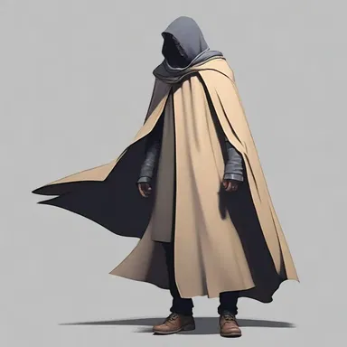 The protagonist wore a napped cloak, its brushed texture adding to their elegant appearance.