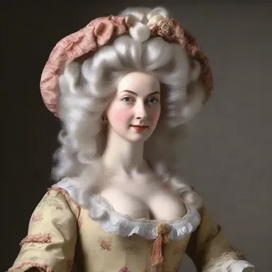 In the history of fashion, women in the 18th century often wore elaborate wigs that were meticulously brushed.