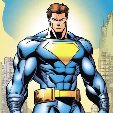 In the latest issue of the superhero comics, the protagonist's brushed hair perfectly complements their heroic appearance.