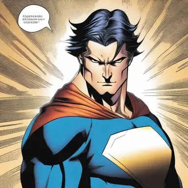 In the latest issue of the superhero comics, the protagonist's brushed hair perfectly complements their heroic appearance.