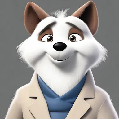 The character in the cartoon had impeccably brushed fur, giving them a neat and polished look.
