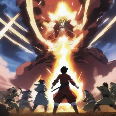 The climactic battle scene in the anime series was of epic proportions, with earthshaking explosions and powerful attacks that left viewers in awe.