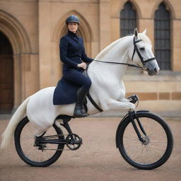 A fantastical blend of a majestic horse and a sleek modern bike