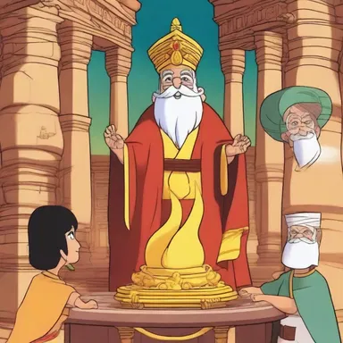In the animated show, the mischievous character deconsecrated the sacred temple, causing chaos among the other characters.