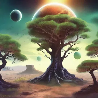 In a futuristic science fiction novel, humans discover a planet rich in capulin trees with mystical healing properties.