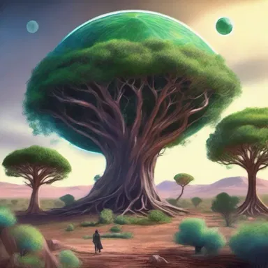 In a futuristic science fiction novel, humans discover a planet rich in capulin trees with mystical healing properties.