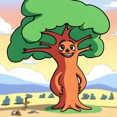 The animated show featured a lovable capulin tree character that provided wisdom and guidance to the main characters.