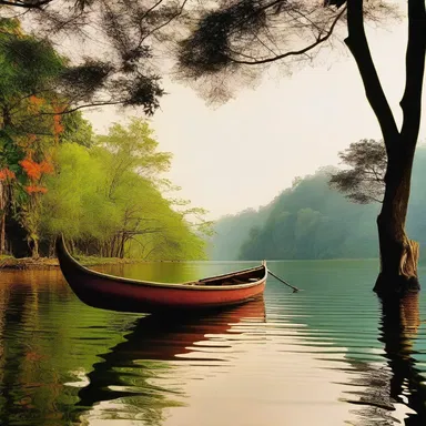 Many ancient cultures used canoes for religious ceremonies, bonding with nature along the sacred waters.