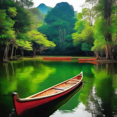 Many ancient cultures used canoes for religious ceremonies, bonding with nature along the sacred waters.