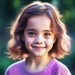 An image of a young girl, portrayed in a realistic style