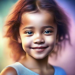 An image of a young girl, portrayed in a realistic style